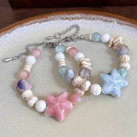 Elegant Sweet Color Block Starfish Ceramics Beaded Women's Bracelets main image 1