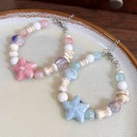 Elegant Sweet Color Block Starfish Ceramics Beaded Women's Bracelets main image 3