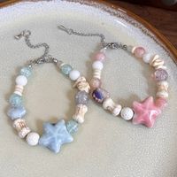 Elegant Sweet Color Block Starfish Ceramics Beaded Women's Bracelets main image 5