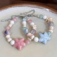 Elegant Sweet Color Block Starfish Ceramics Beaded Women's Bracelets main image 7