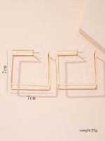 1 Pair Vacation Roman Style Geometric Alloy Gold Plated Ear Studs main image 3