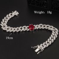 Glam Shiny Water Droplets Sterling Silver Plating Inlay Zircon White Gold Plated Rhodium Plated Bracelets sku image 3
