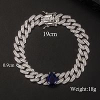 Glam Shiny Water Droplets Sterling Silver Plating Inlay Zircon White Gold Plated Rhodium Plated Bracelets sku image 2