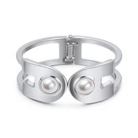 U-shaped Pearl Double-head Opening Bracelet sku image 2