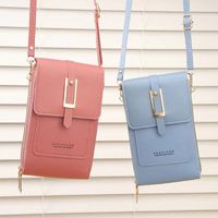 Women's Pu Leather Solid Color Classic Style Square Zipper Phone Wallets main image 2