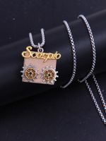 Wholesale Cute Robot Stainless Steel Alloy Wood Pendant Necklace sku image 10