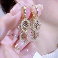 1 Pair Classic Style Tassel Rhinestone Drop Earrings sku image 7