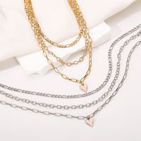Casual Sweet Heart Shape Metal Women's Layered Necklaces main image 5