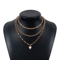 Casual Sweet Heart Shape Metal Women's Layered Necklaces main image 6