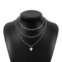 Casual Sweet Heart Shape Metal Women's Layered Necklaces sku image 2
