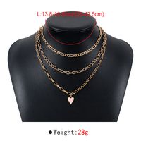 Casual Sweet Heart Shape Metal Women's Layered Necklaces main image 2