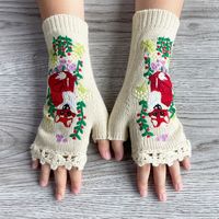 Women's Fashion Fox Polyacrylonitrile Fiber Gloves 1 Pair sku image 2