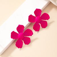 1 Pair Vintage Style Exaggerated Flower Stoving Varnish Plating Iron Ear Studs main image 10