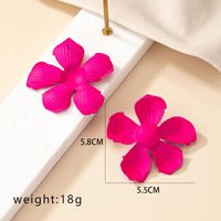 1 Pair Vintage Style Exaggerated Flower Stoving Varnish Plating Iron Ear Studs sku image 1