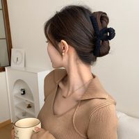 امرأة أسلوب بسيط عقدة القوس قماش جديلة مخالب الشعر sku image 68