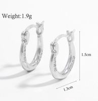 1 Pair Elegant Lady U Shape Heart Shape Inlay Sterling Silver Zircon White Gold Plated Rhodium Plated Ear Studs main image 9