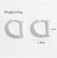 1 Pair Ig Style Elegant Geometric Inlay Sterling Silver Zircon White Gold Plated Rhodium Plated Earrings main image 7