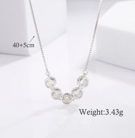 Simple Style Commute Cross Letter Sterling Silver Plating Inlay Zircon White Gold Plated Pendant Necklace main image 7