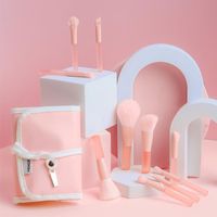 Simple Style Pink Arylic Artificial Fiber Acrylic Handle Makeup Brushes 1 Set main image 3