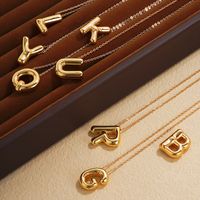 304 Stainless Steel Copper Gold Plated IG Style Simple Style Polishing Plating Letter Charms main image 3