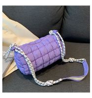 Women's Cotton Plaid Cute Pillow Shape Zipper Cloud Shape Bag main image 3