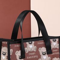 Cute Little Bear Pu Leather Square Oval Makeup Bags main image 4