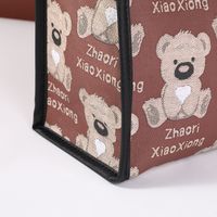 Cute Little Bear Pu Leather Square Oval Makeup Bags main image 3