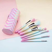 Cute Colour Artificial Fiber Nylon Corrugated Nylon Wool Plastic Handle Makeup Tool Sets 1 Set main image 5