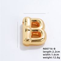 304 Stainless Steel Copper Gold Plated IG Style Simple Style Polishing Plating Letter Charms sku image 8