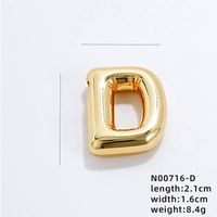 304 Stainless Steel Copper Gold Plated IG Style Simple Style Polishing Plating Letter Charms sku image 5
