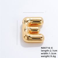 304 Stainless Steel Copper Gold Plated IG Style Simple Style Polishing Plating Letter Charms sku image 6