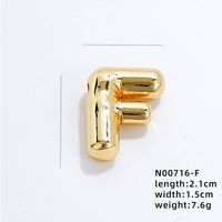 304 Stainless Steel Copper Gold Plated IG Style Simple Style Polishing Plating Letter Charms sku image 16
