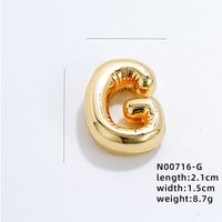 304 Stainless Steel Copper Gold Plated IG Style Simple Style Polishing Plating Letter Charms sku image 6