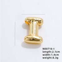 304 Stainless Steel Copper Gold Plated IG Style Simple Style Polishing Plating Letter Charms sku image 12