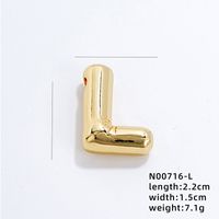 304 Stainless Steel Copper Gold Plated IG Style Simple Style Polishing Plating Letter Charms sku image 26