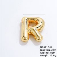 304 Stainless Steel Copper Gold Plated IG Style Simple Style Polishing Plating Letter Charms sku image 17