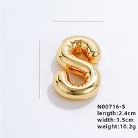 304 Stainless Steel Copper Gold Plated IG Style Simple Style Polishing Plating Letter Charms sku image 17