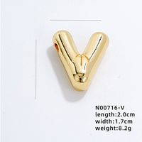 304 Stainless Steel Copper Gold Plated IG Style Simple Style Polishing Plating Letter Charms sku image 25