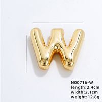 304 Stainless Steel Copper Gold Plated IG Style Simple Style Polishing Plating Letter Charms sku image 21