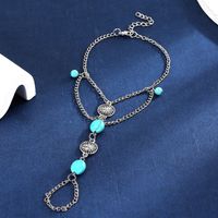 Vintage Style Ethnic Style Geometric Oval Alloy Women's Anklet main image 3
