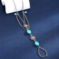 Vintage Style Ethnic Style Geometric Oval Alloy Women's Anklet main image 5