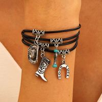 Vintage Style Wings Butterfly Boots Alloy Rope Plating Women's Bracelets main image 1