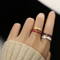 Sweet Cat Bell Alloy Women's Open Rings main image 11