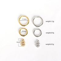 S925 Sterling Silver Geometric English Letters Diamond Earrings Wholesale Nihaojewelry main image 6