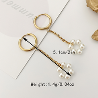1 Pair Sweet Flower Polishing Crystal Plating 304 Stainless Steel Beaded Crystal Beads 14K Gold Plated Drop Earrings sku image 1