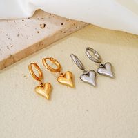 1 Pair Elegant Sweet Star Heart Shape Plating 304 Stainless Steel Gold Plated Silver Plated Drop Earrings main image 3
