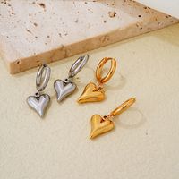 1 Pair Elegant Sweet Star Heart Shape Plating 304 Stainless Steel Gold Plated Silver Plated Drop Earrings main image 1