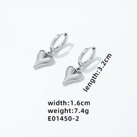 1 Pair Elegant Sweet Star Heart Shape Plating 304 Stainless Steel Gold Plated Silver Plated Drop Earrings sku image 5