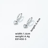 1 Pair Elegant Sweet Star Heart Shape Plating 304 Stainless Steel Gold Plated Silver Plated Drop Earrings sku image 2