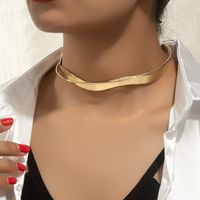 Vintage Style Irregular Solid Color Alloy Plating Gold Plated Women's Choker main image 4